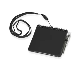 Блокнот А6 "Журналист" с ручкой, черный