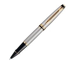 Ручка-роллер Waterman Expert 3, цвет: Stainless Steel GT, стержень: Fblk