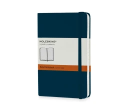 Записная книжка Moleskine Classic (в линейку) в твердой обложке, Pocket (9x14см), голубой сапфир