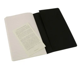 Записная книжка Moleskine Cahier (в линейку, 3 шт.), Large (13х21см), черный