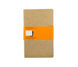 Записная книжка Moleskine Cahier (в линейку, 3 шт.), Large (13х21см), бежевый