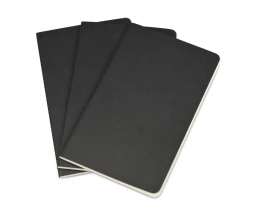 Записная книжка Moleskine Cahier (нелинованный, 3 шт.), Large (13х21см), черный