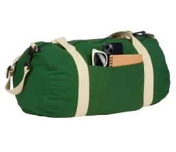 Хлопковая сумка Barrel Duffel, зеленый/бежевый