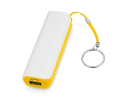 Портативное зарядное устройство (power bank) Basis, 2000 mAh, белый/желтый