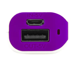 Портативное зарядное устройство (power bank) Basis, 2000 mAh, белый/фиолетовый
