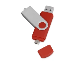 USB/micro USB-флешка 2.0 на 16 Гб «Квебек OTG», красный