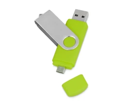 USB/micro USB-флешка 2.0 на 16 Гб «Квебек OTG», зеленое яблоко