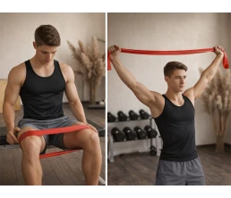 Набор спортивных резинок Crane, черный