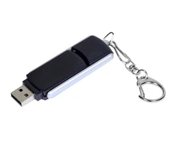 USB 2.0- флешка промо на 32 Гб с прямоугольной формы с выдвижным механизмом