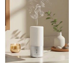 Увлажнитель воздуха с подсветкой "Breathe", белый/серебристый
