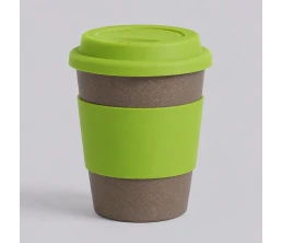 Стакан с силиконовой крышкой "Cafe", зеленое яблоко