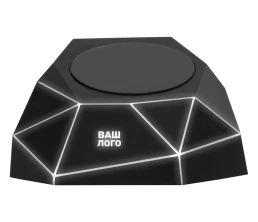 Док-станция «Geo Dock» с быстрой беспроводной зарядкой, черный с белой подсветкой. XOOPAR