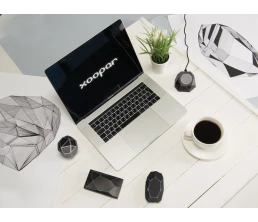 Док-станция «Geo Dock» с быстрой беспроводной зарядкой, черный с белой подсветкой. XOOPAR