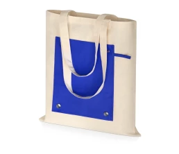 Складная хлопковая сумка для шопинга «Gross» с карманом, 180 г/м2