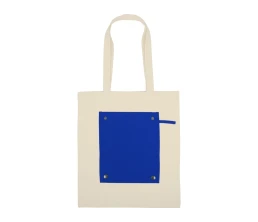 Складная хлопковая сумка для шопинга «Gross» с карманом, 180 г/м2