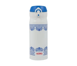 Термос из нерж. стали тм THERMOS JNL-402-BLWH SS V.Insulated Flask,400ml, бело-синий