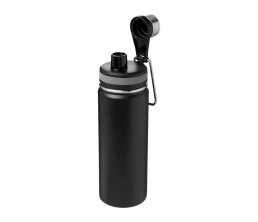 Спортивная бутылка Gessi объемом 590 мл с медной вакуумной изоляцией, черный