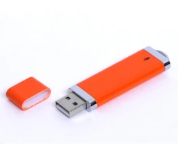 USB-флешка промо на 32 Гб прямоугольной классической формы, оранжевый