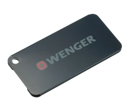 Бирка для багажа WENGER, черная, алюминий, 8 x 0,3 x 4 см