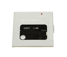 Швейцарская карточка VICTORINOX SwissCard Lite, 13 функций, полупрозрачная чёрная