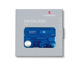 Швейцарская карточка VICTORINOX SwissCard Lite, 13 функций, полупрозрачная синяя