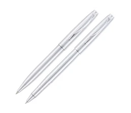 Набор Pierre Cardin PEN&PEN: ручка шариковая + роллер. Цвет - стальной. Упаковка Е.