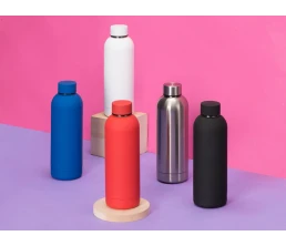 Вакуумная термобутылка с медной изоляцией «Cask», soft-touch, 500 мл