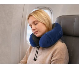 Подушка Dream с эффектом памяти, с кармашком, синий