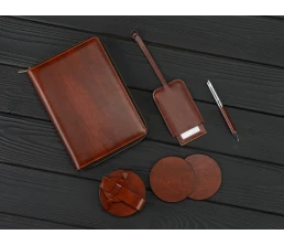 Набор костеров Fabrizio из PU, 4 шт, коричневый