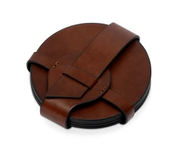 Набор костеров Fabrizio из PU, 4 шт, коричневый