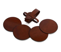 Набор костеров Fabrizio из PU, 4 шт, коричневый