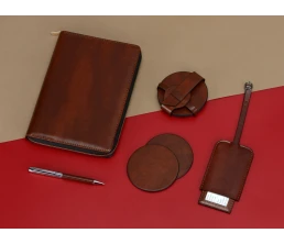 Набор костеров Fabrizio из PU, 4 шт, коричневый