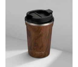 Термокружка CAFe COMPACT, 380 мл, wood
