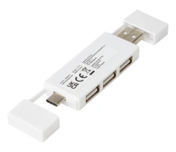 Mulan Двойной USB 2.0-хаб, белый