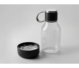 Бутылка для воды 2-в-1 «Dog Bowl Bottle» со съемной миской для питомцев, 1500 мл, черный