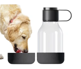 Бутылка для воды 2-в-1 «Dog Bowl Bottle» со съемной миской для питомцев, 1500 мл, черный