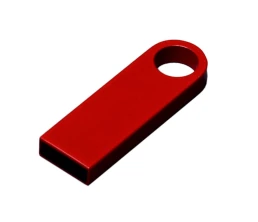 USB 2.0-флешка на 512 Мбайт с мини чипом и круглым отверстием, красный