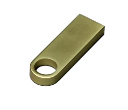 USB 3.0-флешка на 64 Гб с мини чипом и круглым отверстием, золотистый
