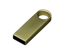 USB 3.0-флешка на 64 Гб с мини чипом и круглым отверстием, золотистый