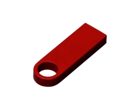 USB 3.0-флешка на 128 Гб с мини чипом и круглым отверстием, красный