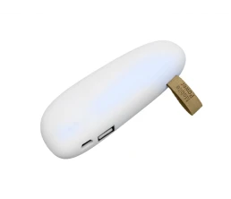 PB_Small_stone Универсальное зарядное устройство power bank в форме камня. 2600MAH. Белый