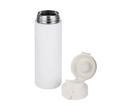 Вакуумная термокружка Waterline c кнопкой «Guard», 400 мл, белый