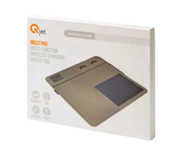 Многофункциональный коврик для мыши «Multi Pad» с беспроводной зарядкой и LCD экраном, 10 Вт, черный