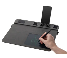 Многофункциональный коврик для мыши «Multi Pad» с беспроводной зарядкой и LCD экраном, 10 Вт, черный