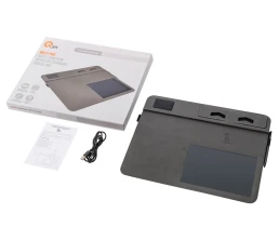 Многофункциональный коврик для мыши «Multi Pad» с беспроводной зарядкой и LCD экраном, 10 Вт, черный