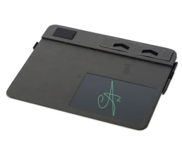 Многофункциональный коврик для мыши «Multi Pad» с беспроводной зарядкой и LCD экраном, 10 Вт, черный