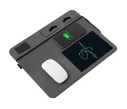 Многофункциональный коврик для мыши «Multi Pad» с беспроводной зарядкой и LCD экраном, 10 Вт, черный