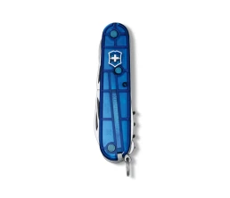 Нож перочинный VICTORINOX Climber, 91 мм, 14 функций, полупрозрачный синий