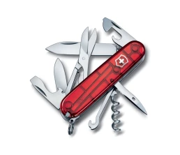 Нож перочинный VICTORINOX Climber, 91 мм, 14 функций, полупрозрачный красный