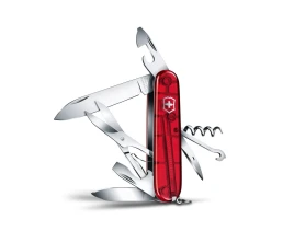 Нож перочинный VICTORINOX Climber, 91 мм, 14 функций, полупрозрачный красный